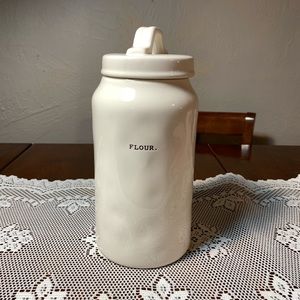 Rae Dunn canister flour typewriter